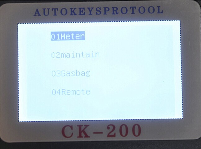 सीके -200 कुंजी प्रोग्रामर स्क्रीन डिस्प्ले -7