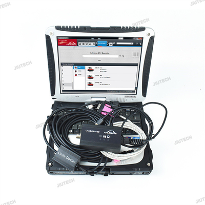 2024 for linde forklift pathfind software diagnostic scanner tool linde 4 pin Adapter linde canbox doctor+CF19 laptop