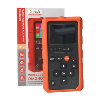 Xtruck 819 OBD2 डायग्नोस्टिक टूल 9 प्रमुख प्रोटोकॉल सपोर्ट के साथ, 2.8-इंच IPS डिस्प्ले और 16-पिन OBDII कनेक्टर