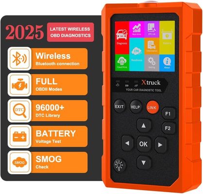 Xtruck 819 हैंडहेल्ड OBDII स्कैनर जिसमें उन्नत OBD2 मोड 6, 9 प्रमुख प्रोटोकॉल सपोर्ट और 2.8-इंच IPS डिस्प्ले है