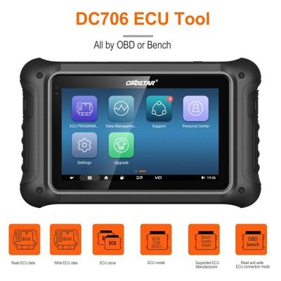OBDSTAR DC706 ECU Tool Full Version Plus P003+ Adapter and ECU Bench Cables for Reading BO.SCH ECU Data CS PINCODE ECU Clone/ All by OBD or Bench