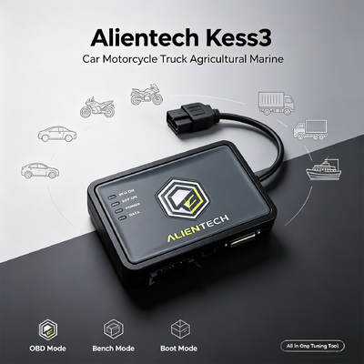 Alientech KESS V3 मल्टी-प्रोटोकॉल ECU प्रोग्रामर 10x तेज फ़ाइल ट्रांसफर और स्लेव-टू-मास्टर अपग्रेड के साथ