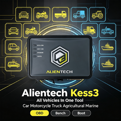 Alientech KESS V3 ECU ट्यूनिंग प्लेटफॉर्म ट्रिपल-मोड ओबीडी बेंच बूट के साथ 7 गुना तेज माइक्रोप्रोसेसर और 10 गुना तेज फाइल ट्रांसफर