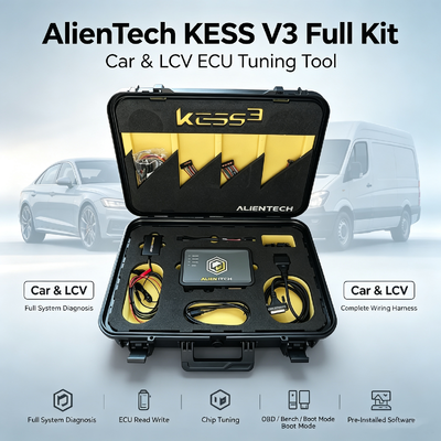 एलियनटेक KESS3 ECU प्रोग्रामिंग टूल मल्टी-लैंग्वेज इंटरफ़ेस के साथ OBD बेंच बूट ट्यूनिंग और 12 महीने की फ्री सब्सक्रिप्शन के लिए