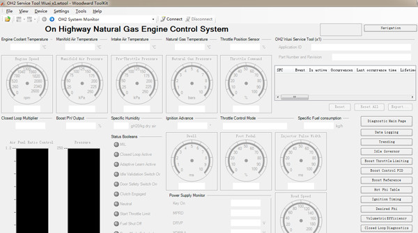 ECONTROLS और वुडवर्ड प्राकृतिक गैस इंजन इलेक्ट्रॉनिक नियंत्रण प्रणाली टेस्ट केबल 1