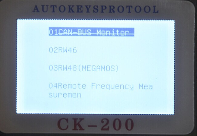 सीके -200 कुंजी प्रोग्रामर स्क्रीन डिस्प्ले -3