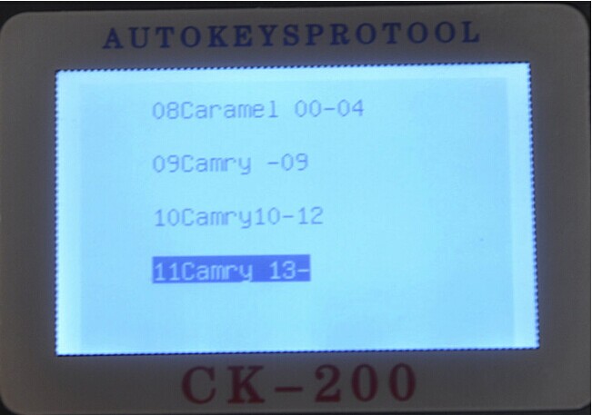 सीके -200 कुंजी प्रोग्रामर स्क्रीन डिस्प्ले -6
